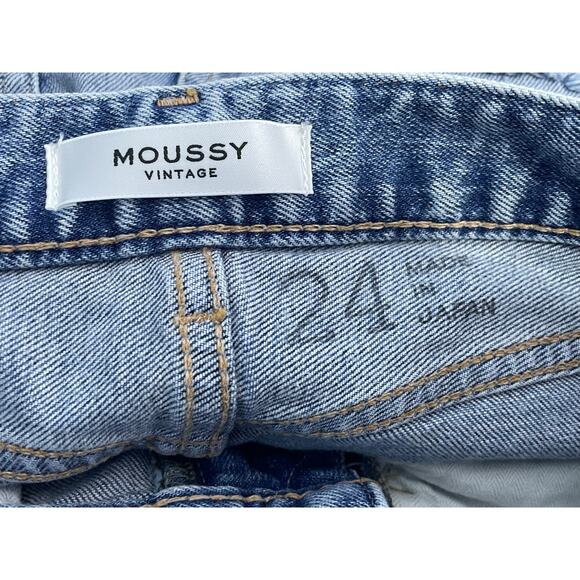 Moussy Vintage Jeans Size 24 MV Ithan Mid Rise Skinny Ankle Slits Festival - Picture 8 of 10